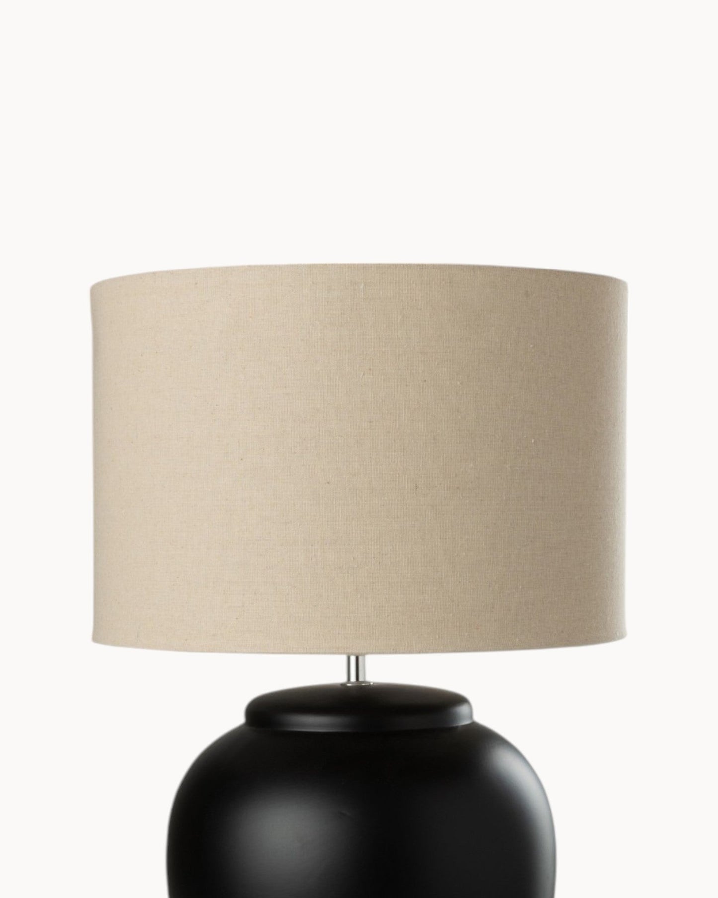 HeimNord – Tischlampe Meli Schwarz mit Leinenlampenschirm - HeimNordHeimNordHEI - DEFAULT TITLE - KQX - 793