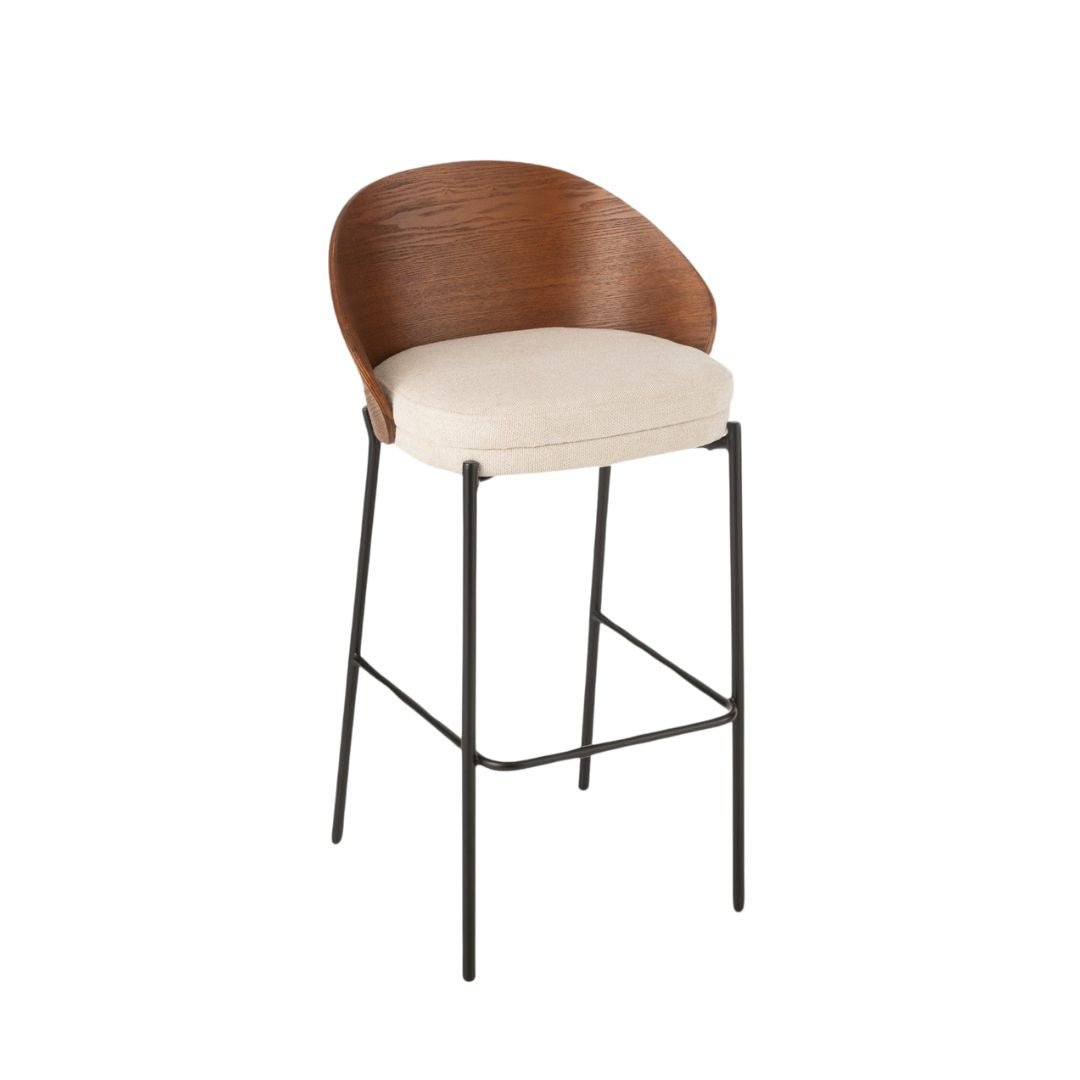 HeimNord – Barhocker Lone aus Sperrholz und Metall – Braun/Beige – 97,8 cm - HeimNordHeimNordHEI - DEFAULT TITLE - SGD - 441