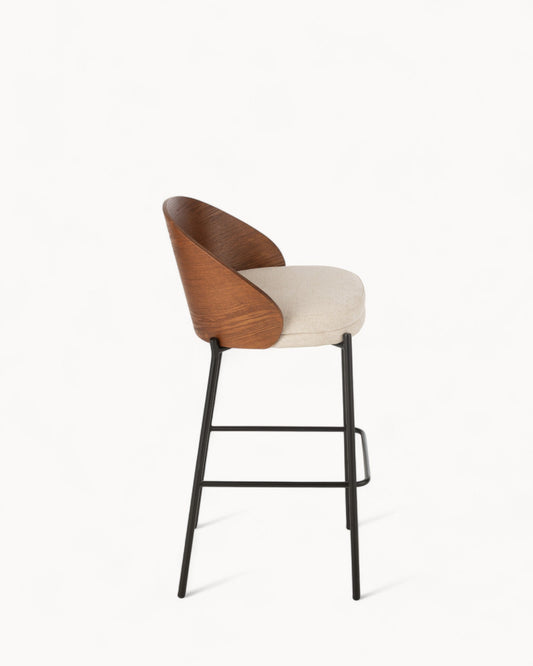 HeimNord – Barhocker Lone aus Sperrholz und Metall – Braun/Beige – 97,8 cm - HeimNordHeimNordHEI - DEFAULT TITLE - SGD - 441