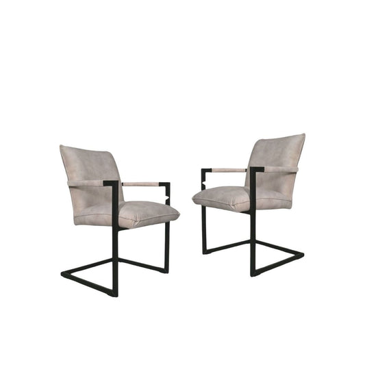 HeimNord – Esszimmerstuhl Set aus Velours, Natur/Schwarz, 56×68×89 cm - HeimNordHeimNordHEI - DEFAULT TITLE - NEF - 311